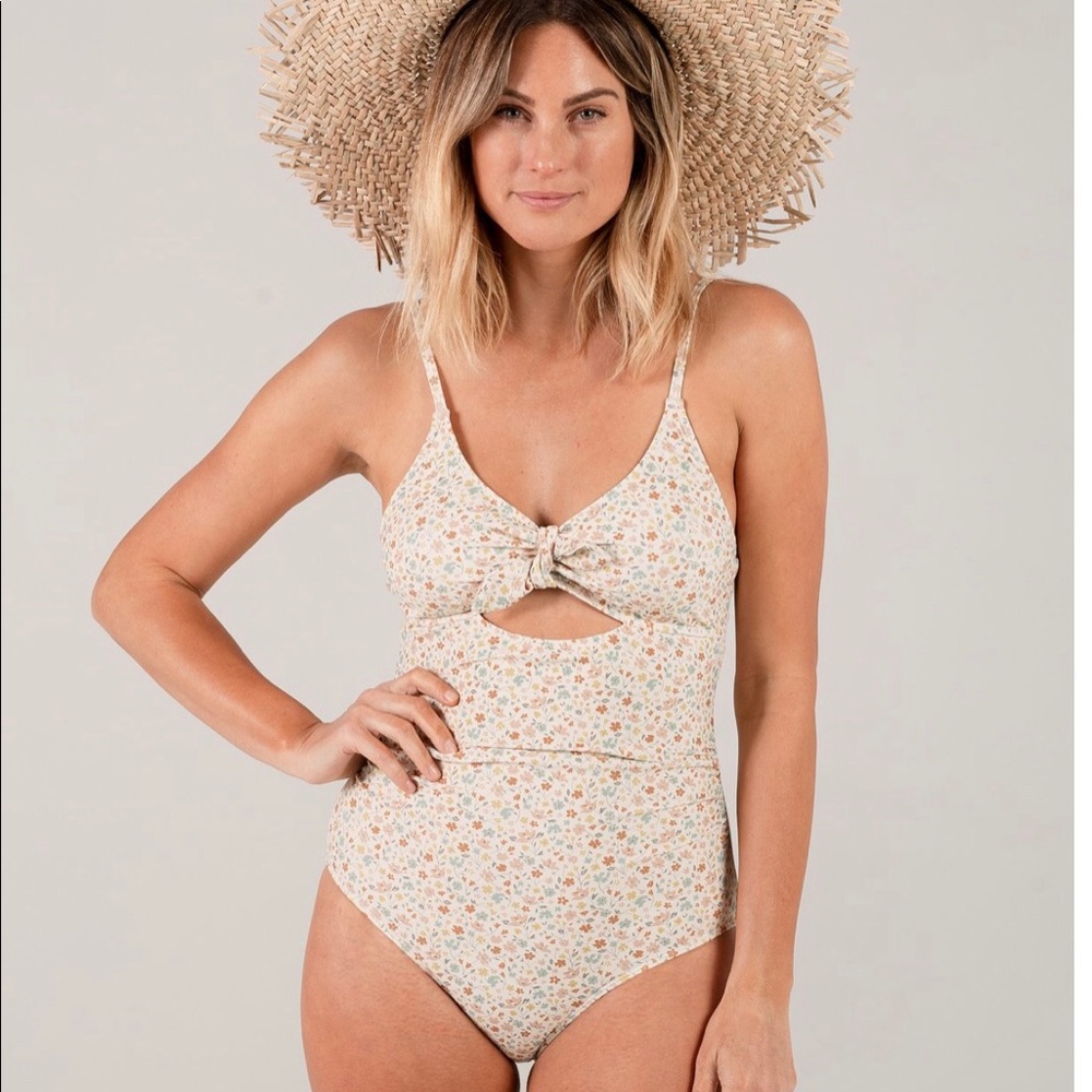 Rylee and Cru Flower Fields Keyhole One-Piece